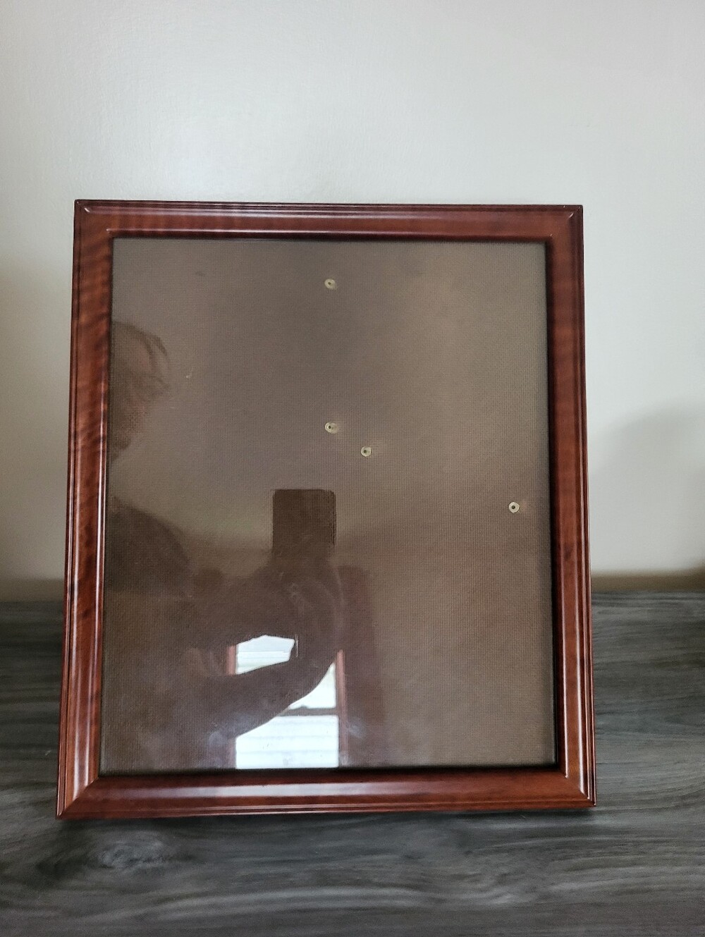 Vintage Wood Picture Frame Holds 11x13 Image Glass Cover